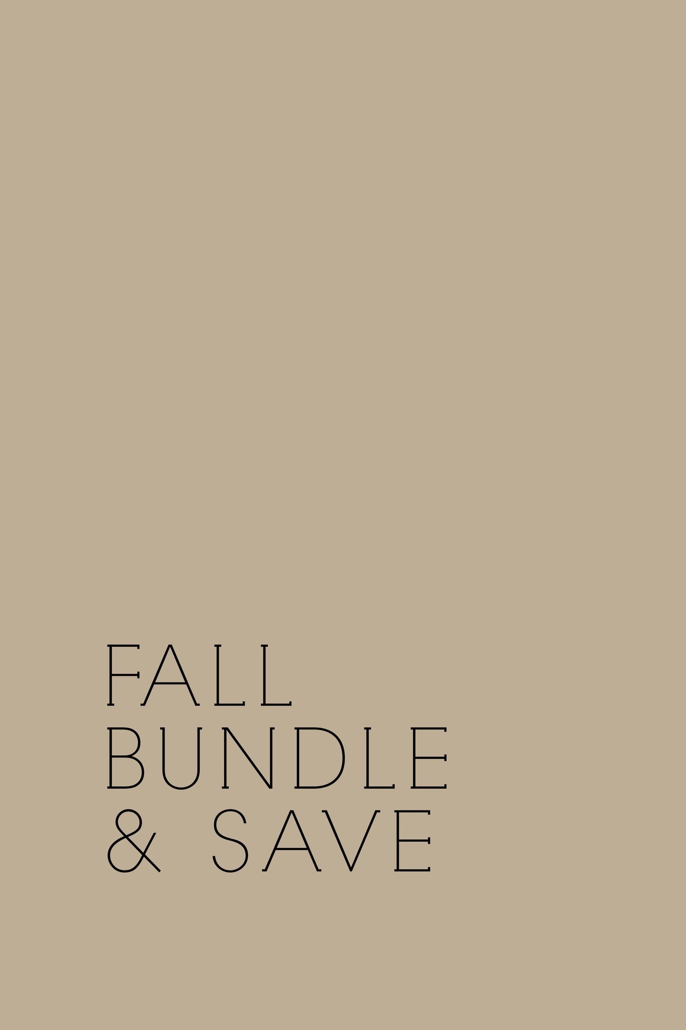 Fall Bundle & Save