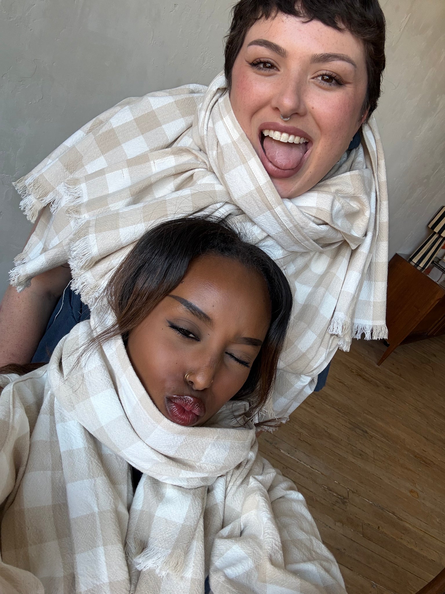 Organic Cotton Scarf | Checkered