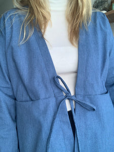 Tie Front denim Jacket