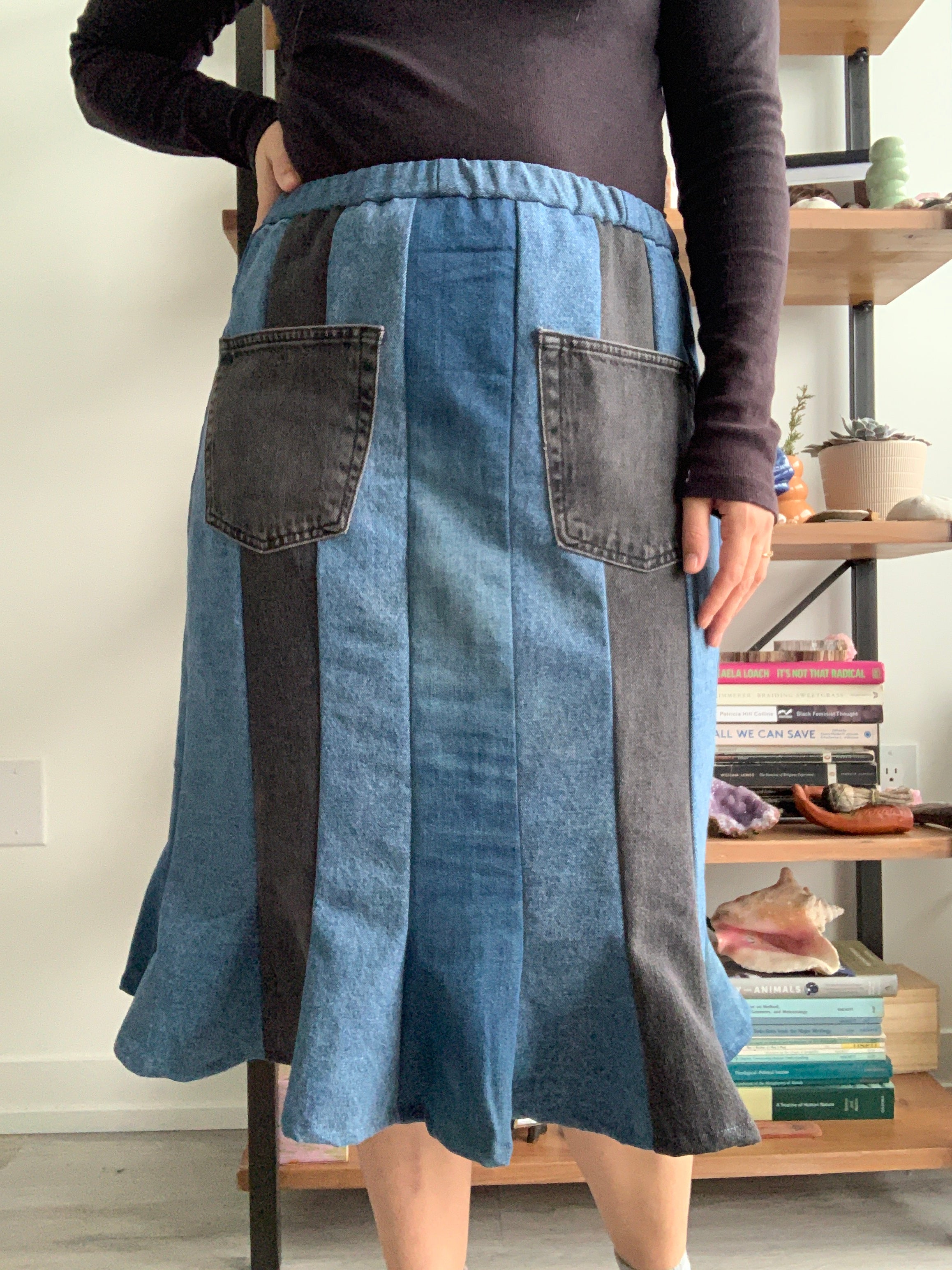 Denim Tulip Skirt | Upcycled Collection