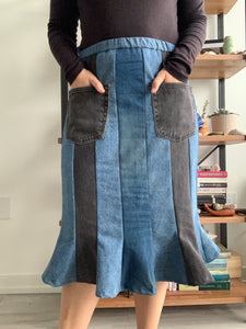 Denim Tulip Skirt | Upcycled Collection