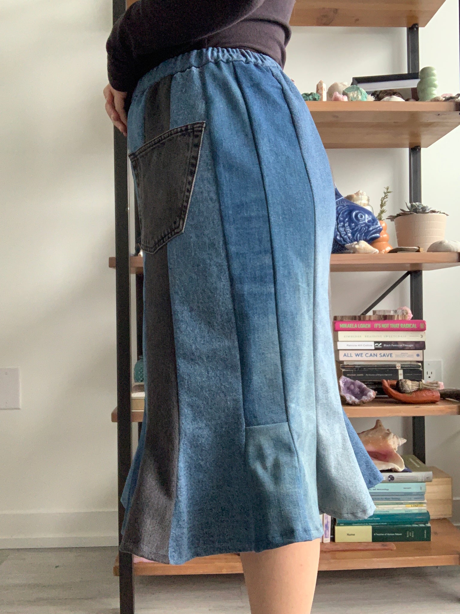 Denim Tulip Skirt | Upcycled Collection