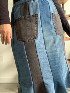 Denim Tulip Skirt | Upcycled Collection