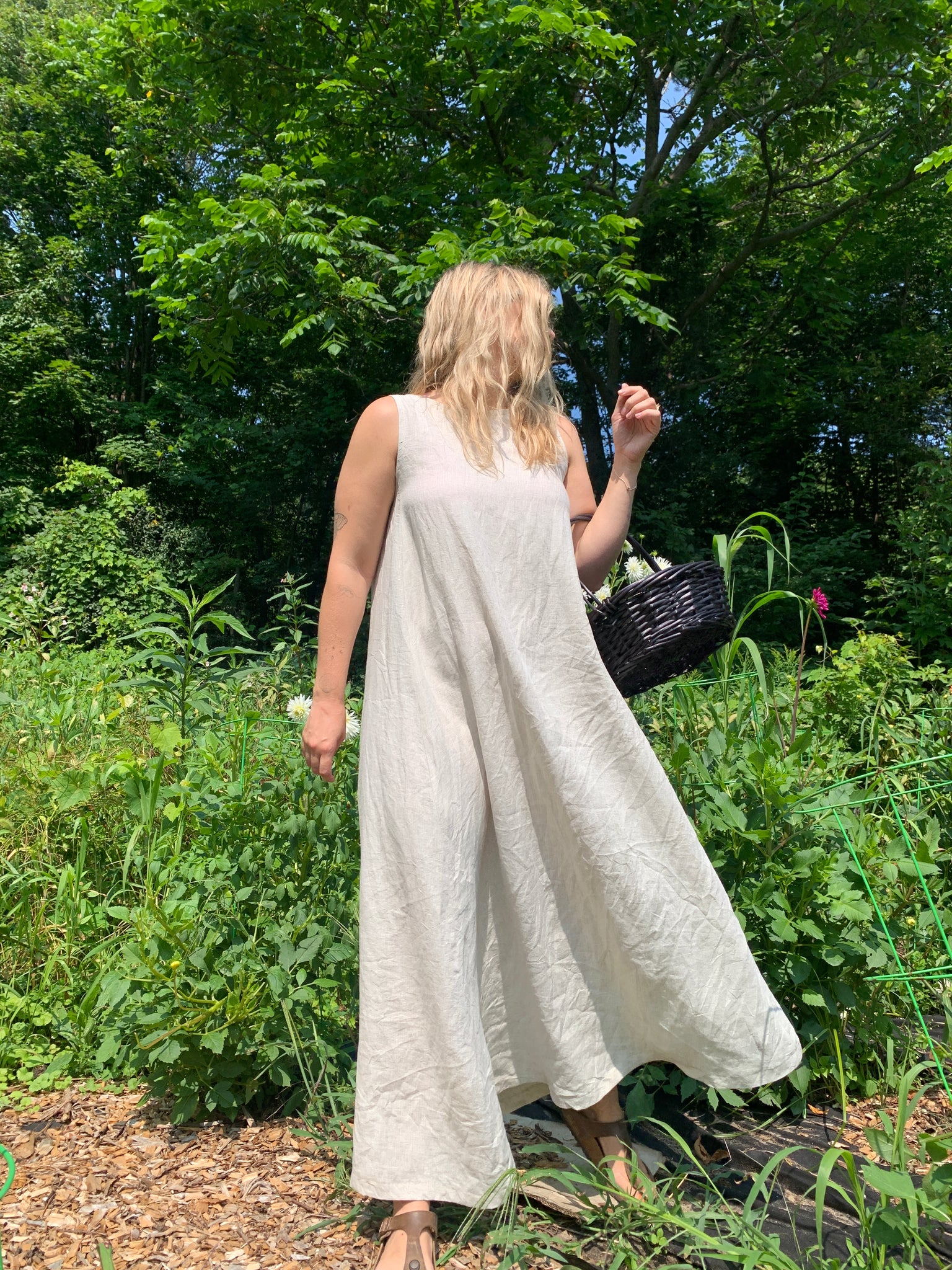 Everyday linen flowy maxi dress