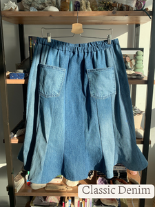 Denim Tulip Skirt | Upcycled Collection