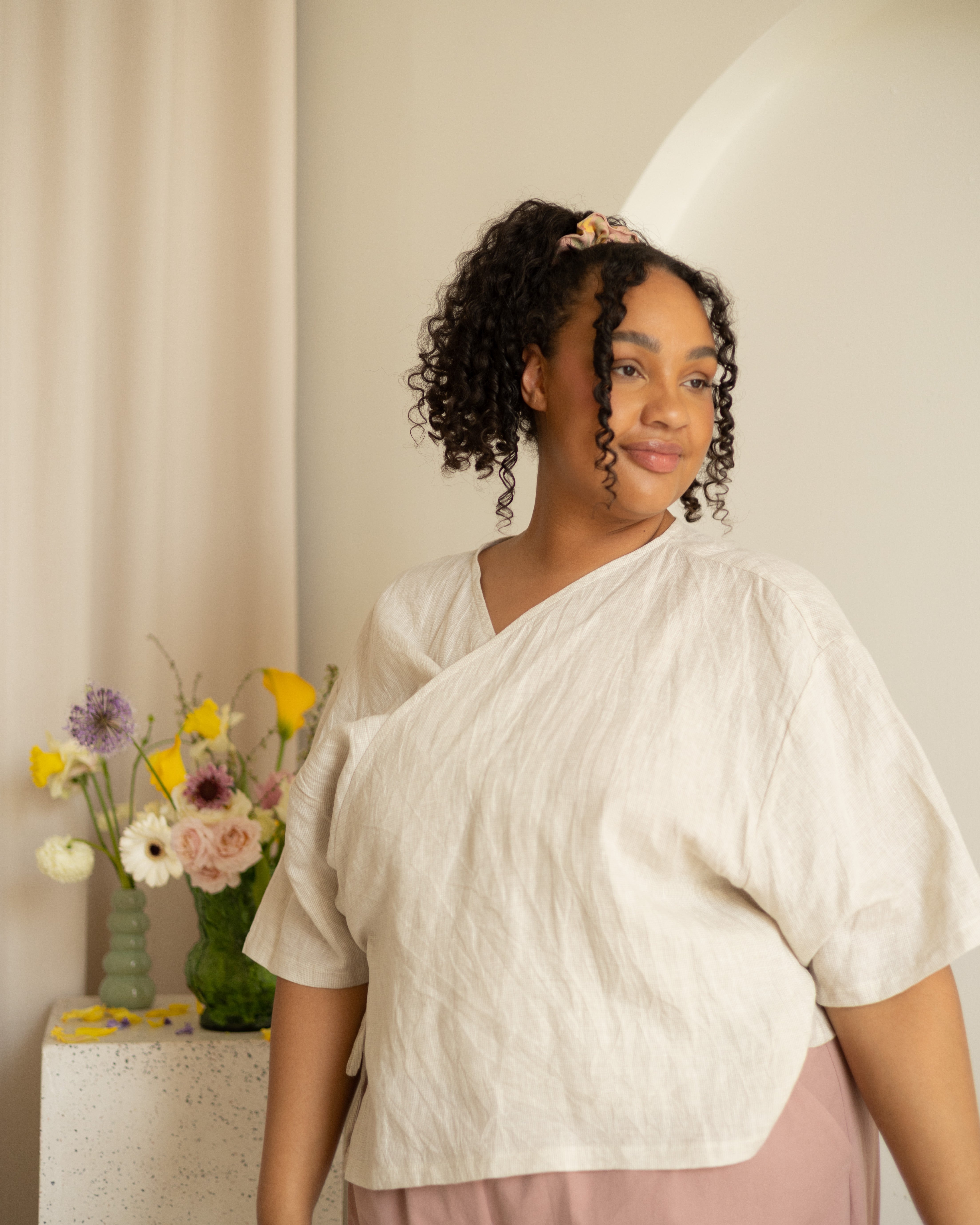 Sun Wrap | Sand Herringbone