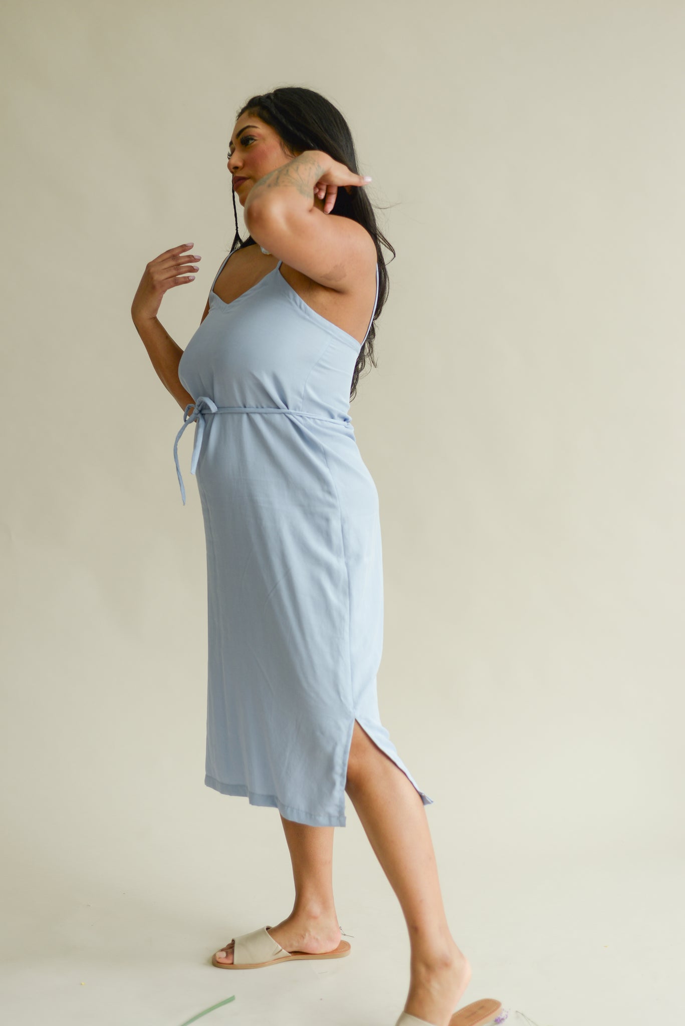 Slip Dress | Pale Blue Lights of all Slip Dress | Pale Blue Lights of all